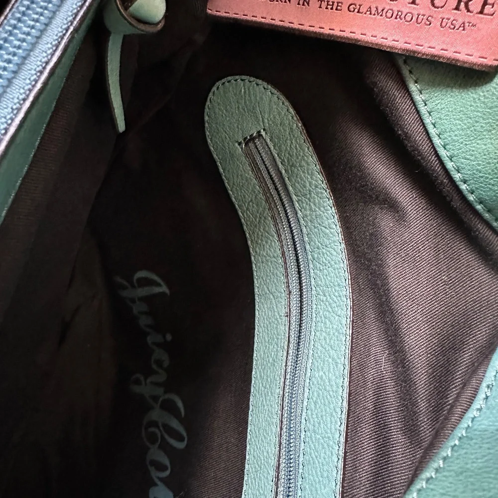 Juicy Couture Teal Leather Tote Bag - Picture 4 of 4